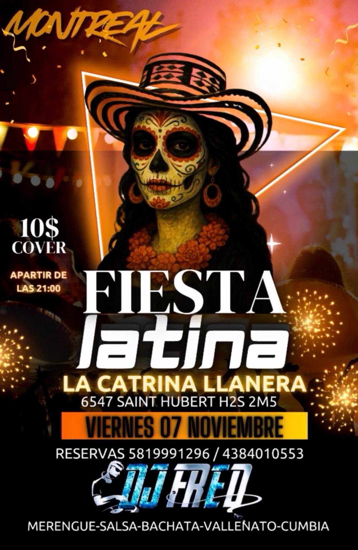 Fiesta latina la catrina llanera