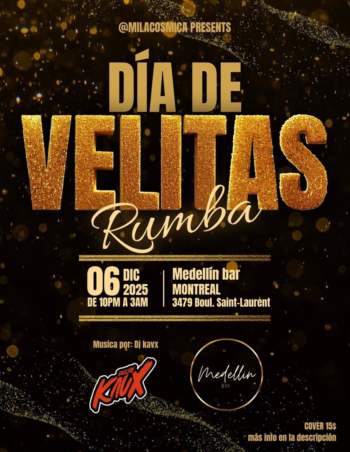 Dia  de velitas en Bar medellin en Montreal
