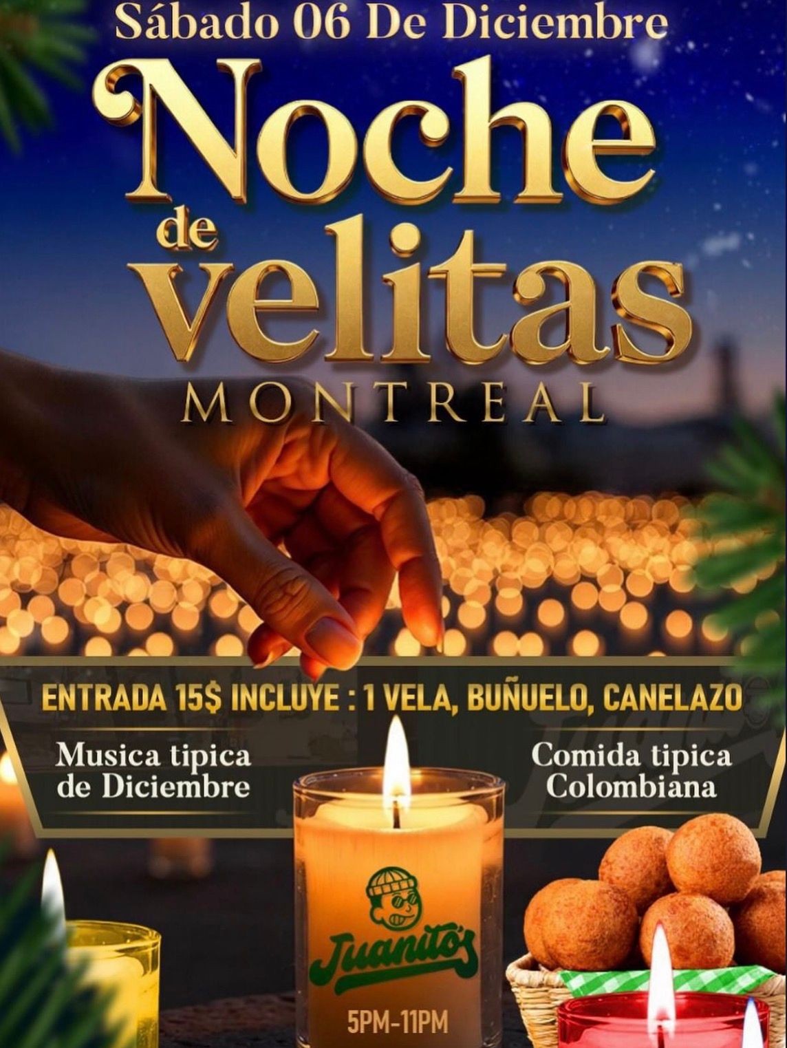 Noche de velitas en Montreal